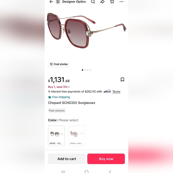 New! 👑CHOPARD Sunglasses SCHG32V 0AFD, 100%Authentic🏆‼️ - Picture 6 of 16